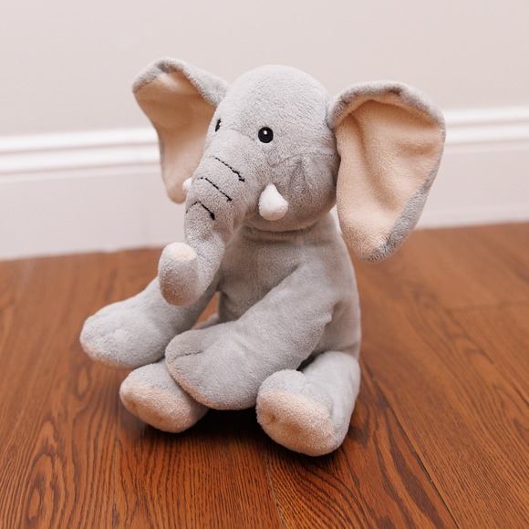 Other - Gray Elephant Plush Stuffed Animal Toy with Tan Accents Nursery Decor Kids Toy